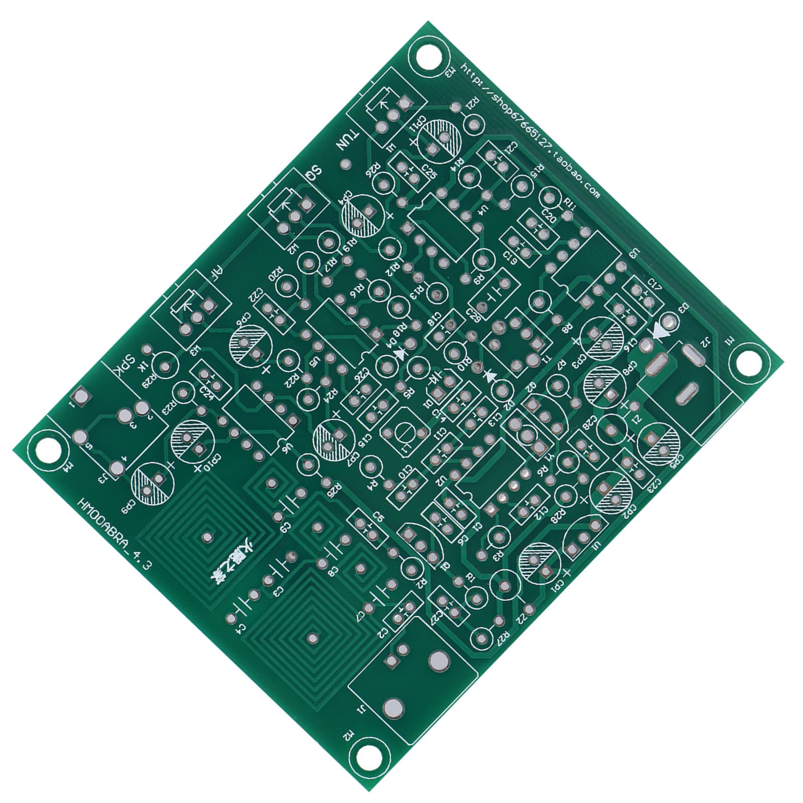 Kit Ricevitore Radio Airband Fai-da-te 118-136 MHz AM Alta Sensibilità per Appassionati di Aerei PCB Verde 9,2x7,5 Cm