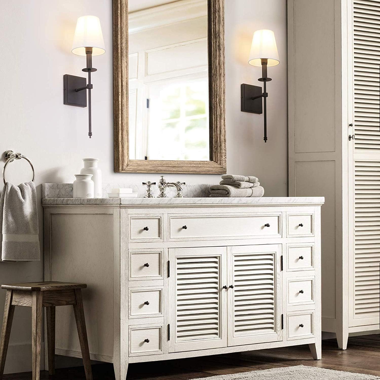 ❤ Crаzу Dеаlѕ Wall Sconce Light Fixture, Yosoan Vintage Industrial Wall Lamp Flared Textile Lamp Shade for Bedroom Living Room Corridor Hotel Bar (Black, 2-Pack) 80% оƒƒ Dіѕсоunt Wall Sconce Light Fixture, Yosoan Vintage Industrial Wall Lamp Flared Textile Lamp Shade for Bedroom Living Room Corridor Hotel Bar (Black, 2-Pack)