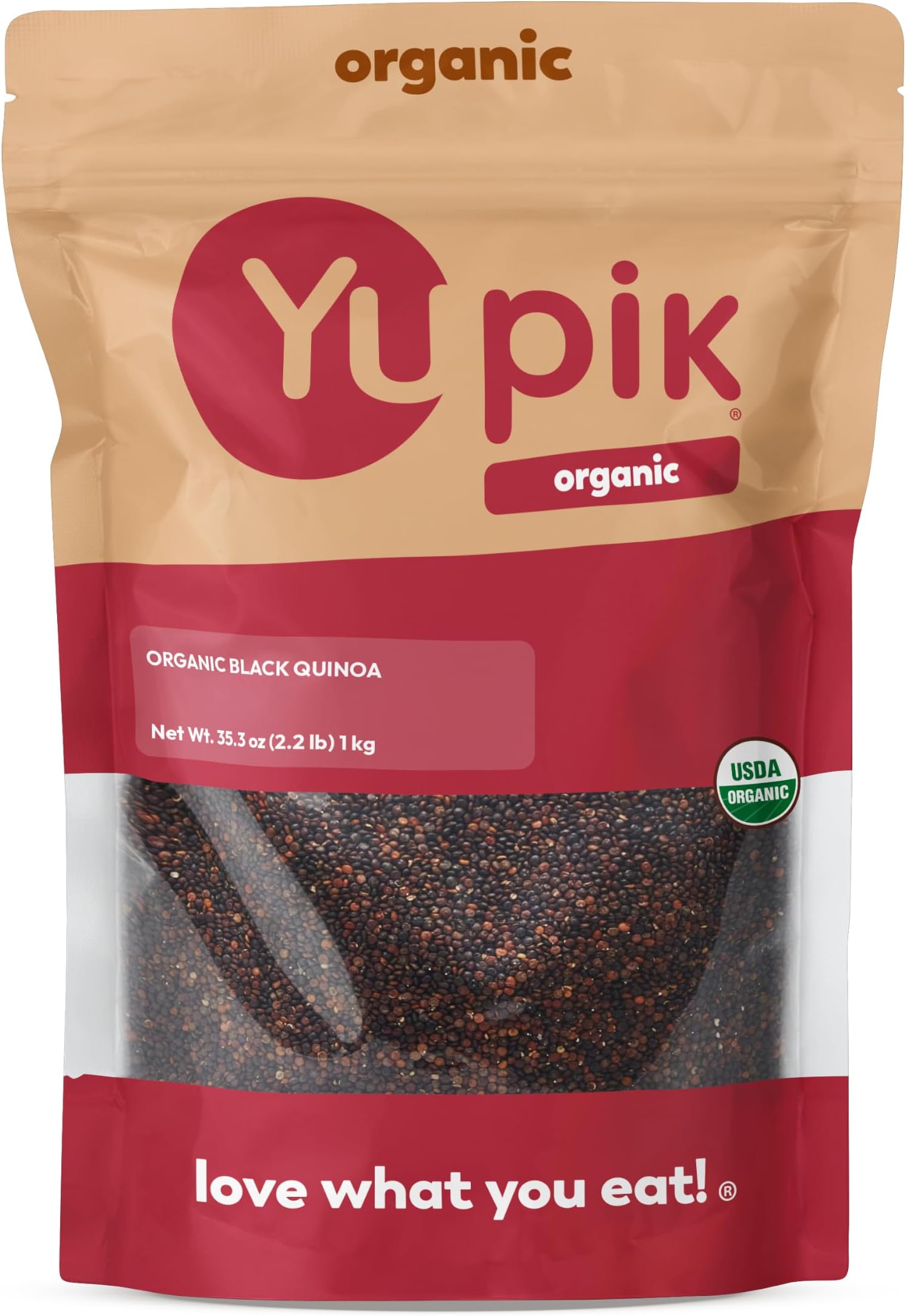 Organic Black Quinoa, 2.2 lb (35.2 oz), Non-GMO, Gluten-Free, Kosher, Raw, Unsalted, Oil-Free, Plant-Based Protein, Source of Fiber & Iron, Great Replacement for Rice & Pasta