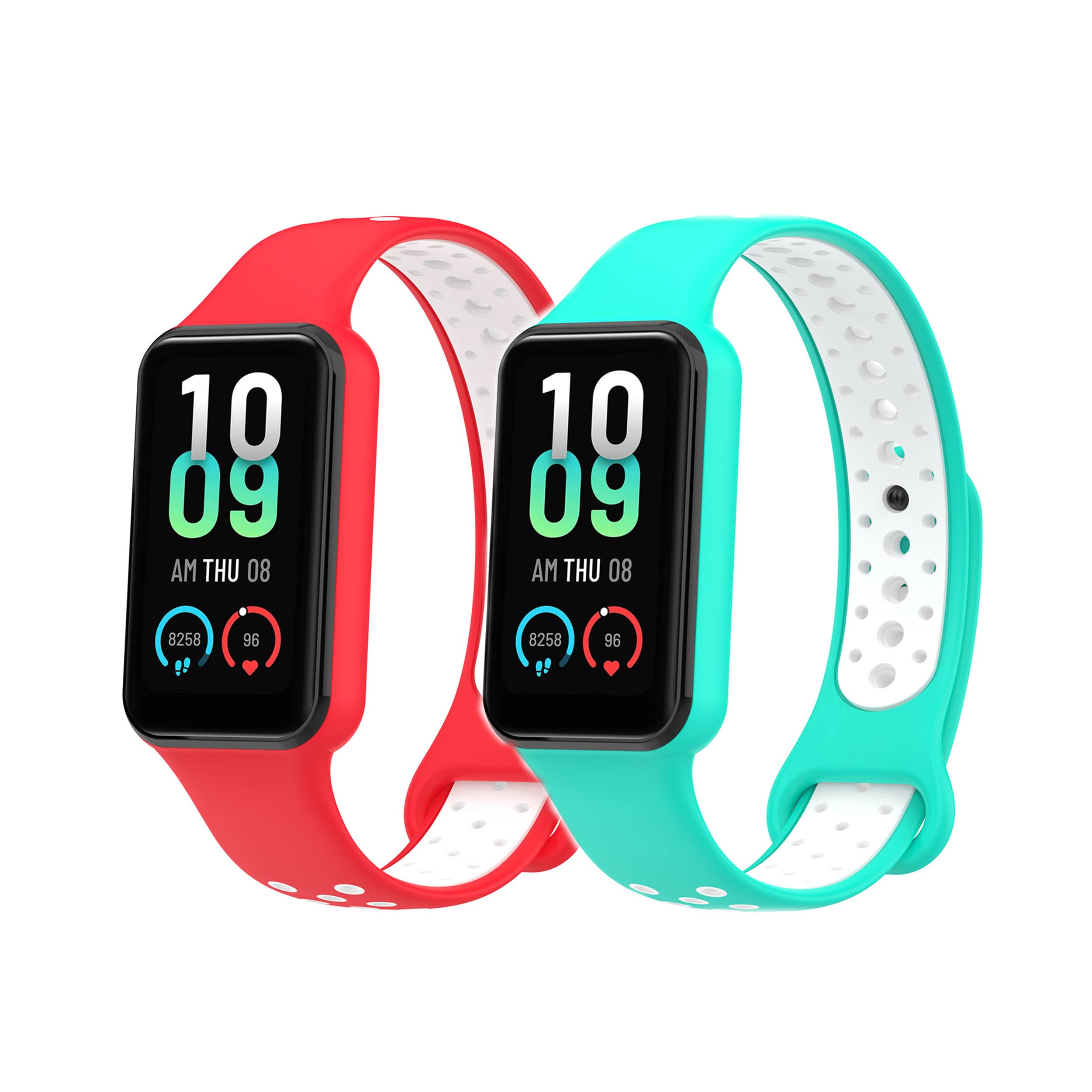 CZhkg 2 Pcs Smart Watch Strap for Redmi Smart Band 2 Strap, Sport Silicone WatchBand Armband Strap
