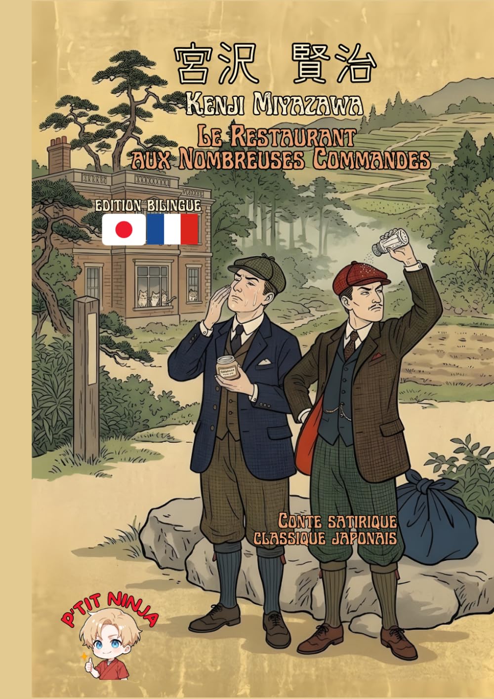 Le Restaurant aux Nombreuses Commandes: Conte satirique classique bilingue français japonais Méthode de P'TIT NINJA: Conte satirique classique japonais