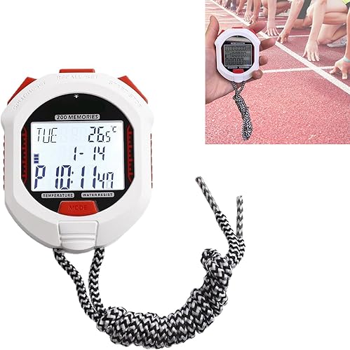Miniatura 2 de Profesional de mano LCD Digital cronómetro temporizador para atletismo cronógrafo electrónico impermeable preciso reloj deportivo