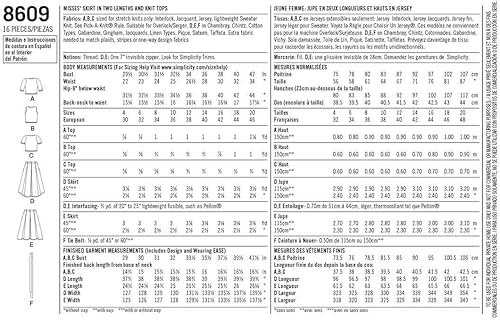 Miniatura 2 de Simplicity US8609DS - Patrones de costura para mujer, tallas 4-12
