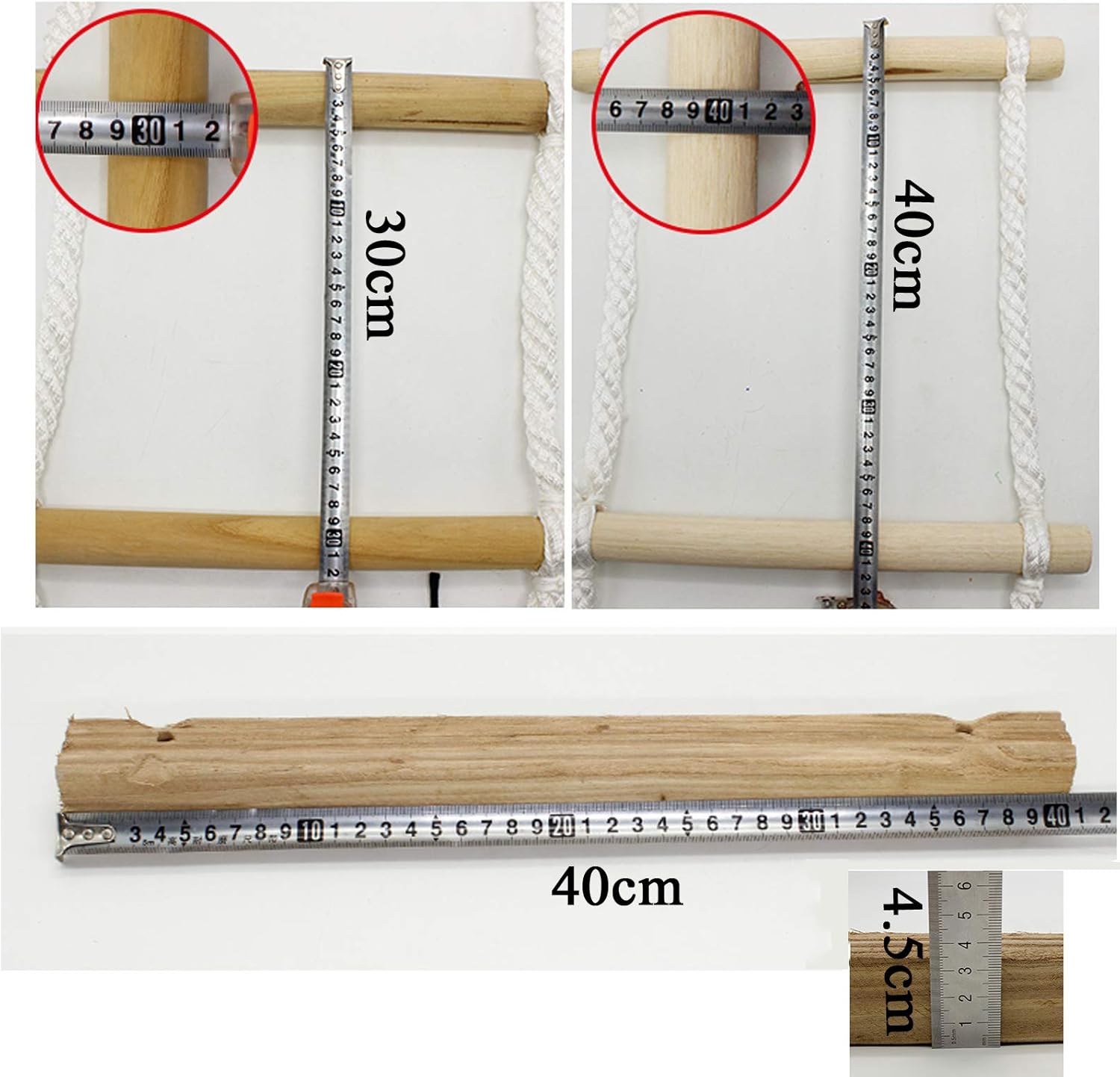 避難はしご、防火はしご、木製ロープはしご緊急救助はしご、正方形の滑り止め安全ロープはしご、カラビナ付きの高性能多機能はしご、火災での