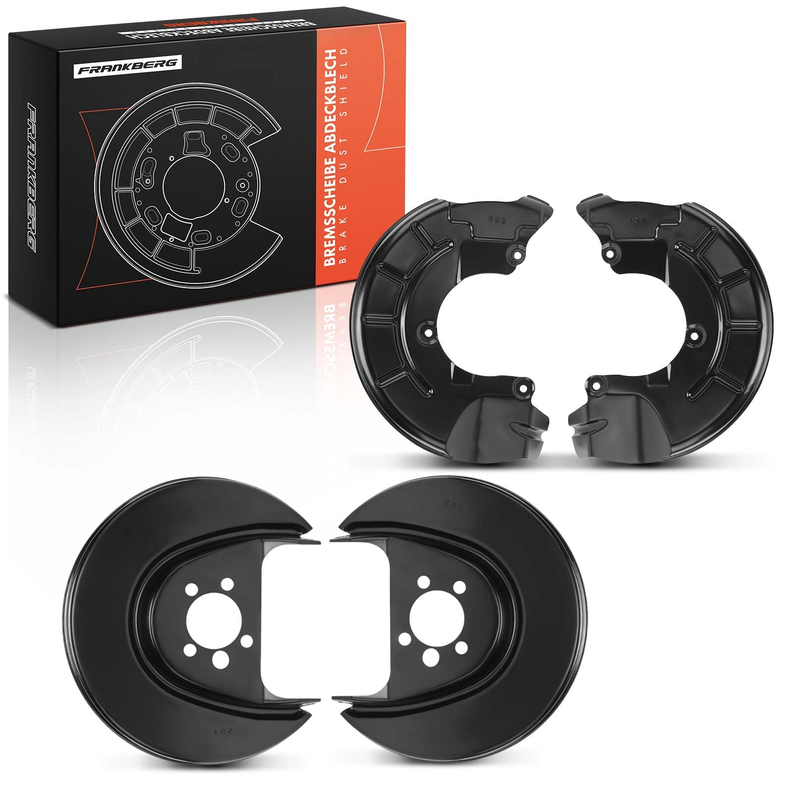 Frankberg 4x Ankerblech Vorne Hinten Kompatibel mit Polo 6C1 6R1 Polo 9A 9N Polo Stufenheck 9A2 9A4 9A6 9N2 Fabia I Praktik 6Y5 Fabia I Stufenheck 6Y3 Replace# 6R0615311A