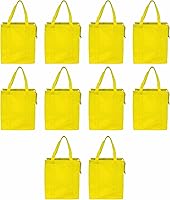 Vista 15 de DISCOUNT PROMOS Juego de 10 bolsas de mano aisladas no tejidas, paquete a granel, reutilizables, ideales para picnic, camping, playa, actividades al