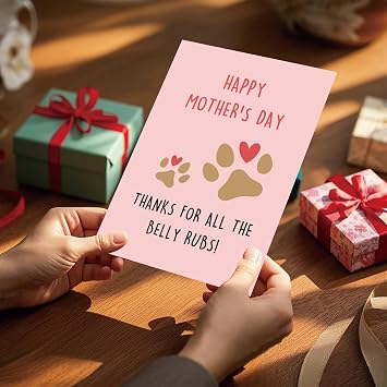 Funny Mother's Day Card, Lovely Dog Mothers Day Cards with Envelope, Mother's day Card for Women, Cute Dog Mom Mothers Day Cards Gifts