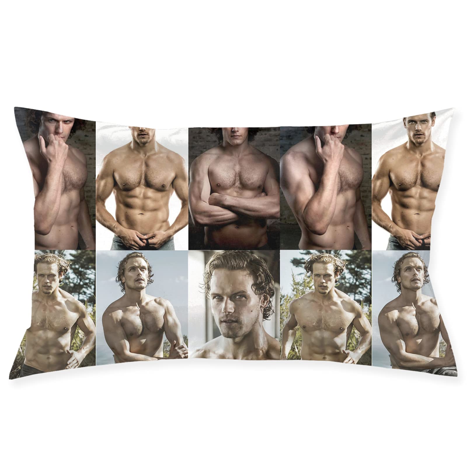 Sam Heughan Pillowcase Queen Pillow Case Home Decorative Throw Pillow Covers 20x30 inch Standard Cushion Case for Living Room, Bedroom, Bed