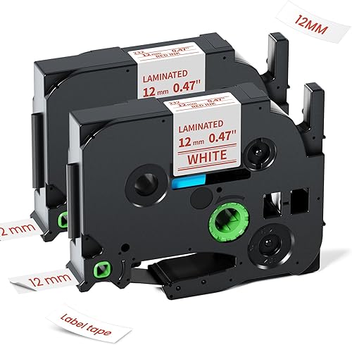 Miniatura 13 de Labelife TZe-221 TZe221 - Cinta de repuesto para rotuladora Brother P Touch de 0.354 in, cinta TZe TZ de 0.354 in 0.35 laminada blanca para Brother