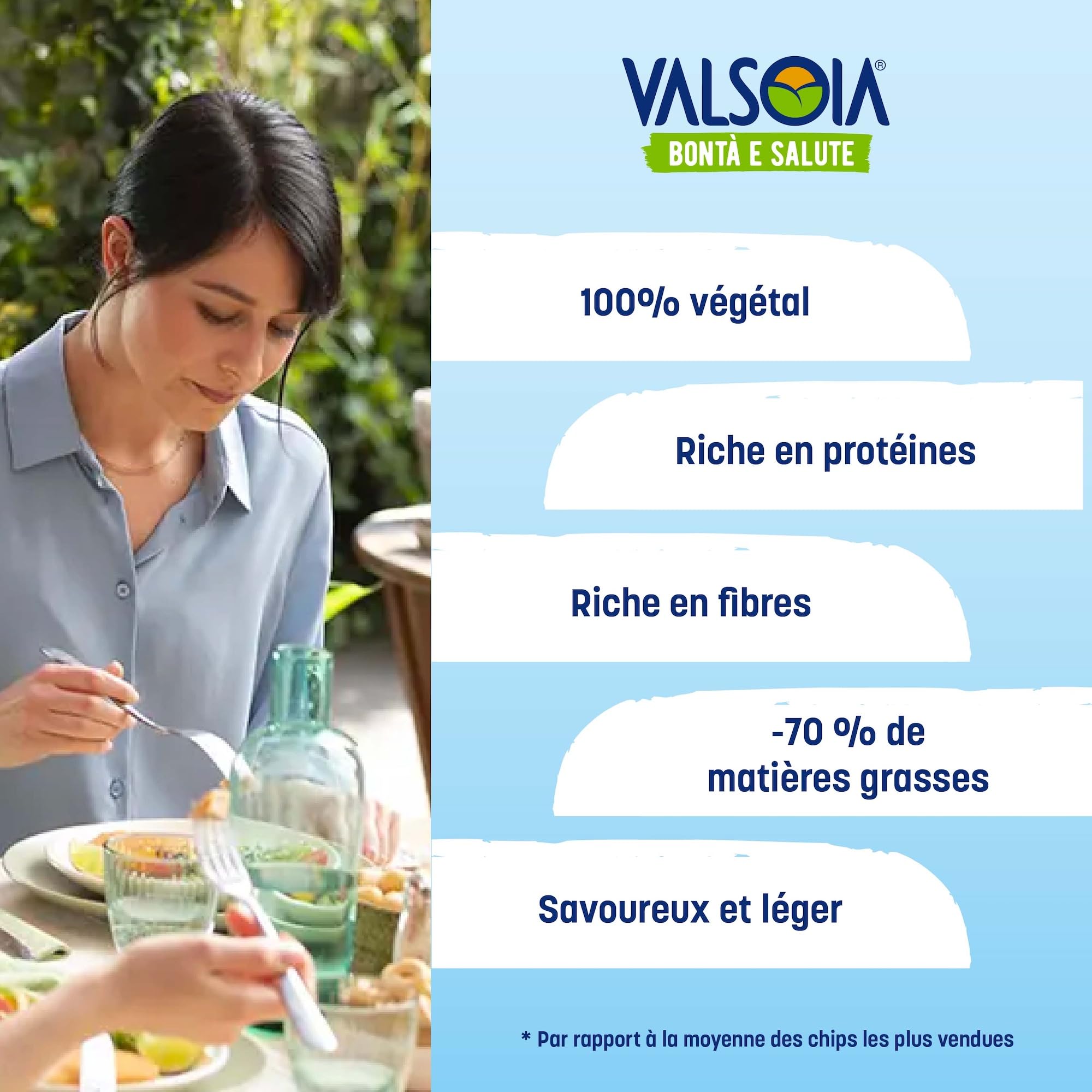 Valsoia, Le Chips Light, chips de légumes au soja et à la pomme de terre, boîte de 24 sachet de 25 grammes, 100% végétal, riche en protéines et en fibres, idéal pour les végétaliens et les végétariens