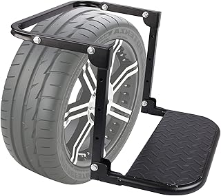 Tire Step,Folding Heavy Duty Tire Step for Truck SUV and RV, Adjustable Tire Mounted