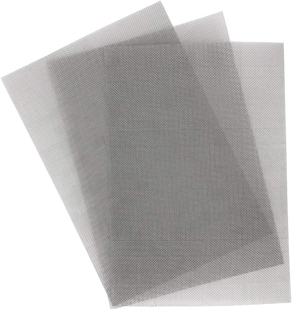 3 PCS Stainless Steel Woven Wire Mesh Screen - 11.8"X8.2" - 1mm Hole Diameter 0.4mm Easy to Cut - Air Vent Mesh, Window Screen Mesh
