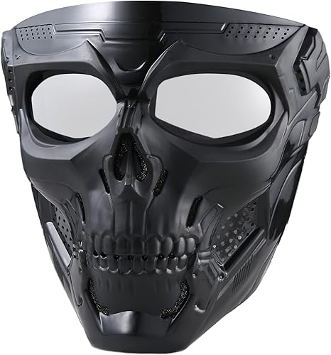 Miniatura 7 de Máscara de Airsoft de paintball máscara táctica de cara completa adecuada para ATV motocicleta ciclismo esquí Halloween juego CS cosplay máscara de