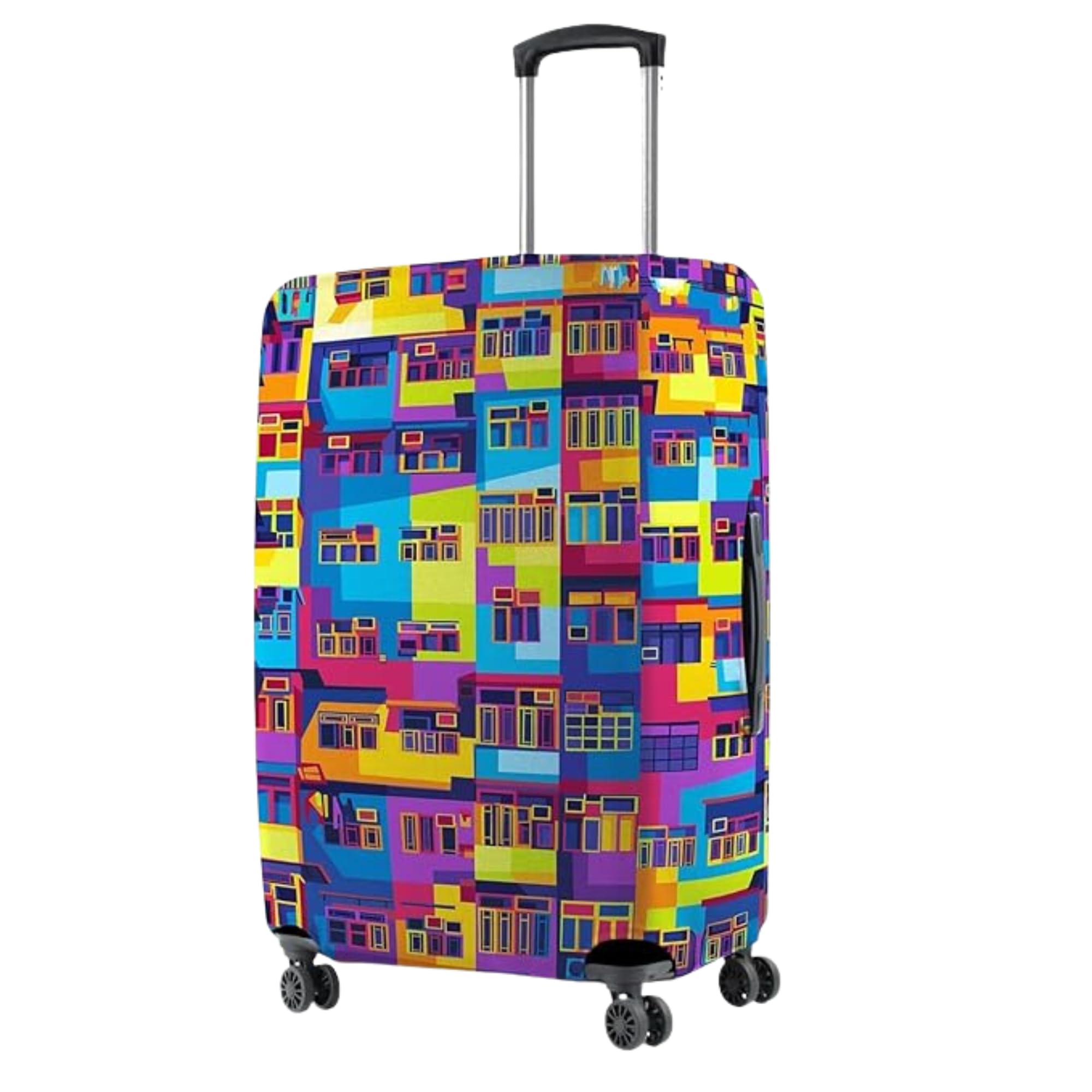 Polyester Fabric Montane Design Print Small Protective Luggage Cover Without Suitcase - Montane Design | Size - 20 in (Fit - 18-22 in Luggage)-image-5