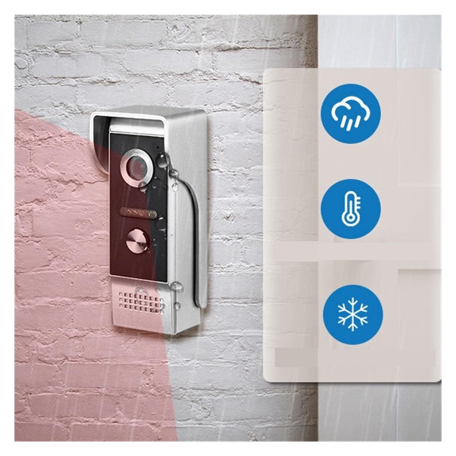 Timbre con Vídeo Inteligente Tuya, WiFi De 9 Pulgadas, Aplicación Móvil, Desbloqueo Remoto Pantalla Clara Protección Todo Tipo Clima