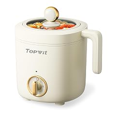 TOPWIT Hot Pot Electric Pot for Cooking Ramen Cooker 1 2L Non-Stick Portable Noodles Cooker for Pasta Soup