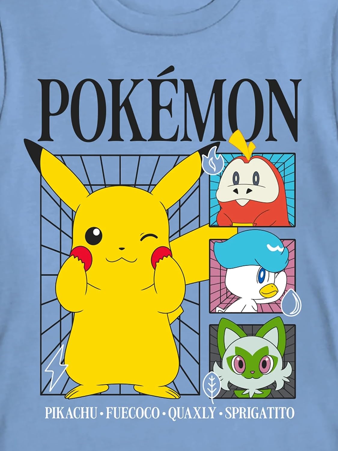 Pokemon Little & Big Boys Pikachu Starters Kanto Jump T-Shirt