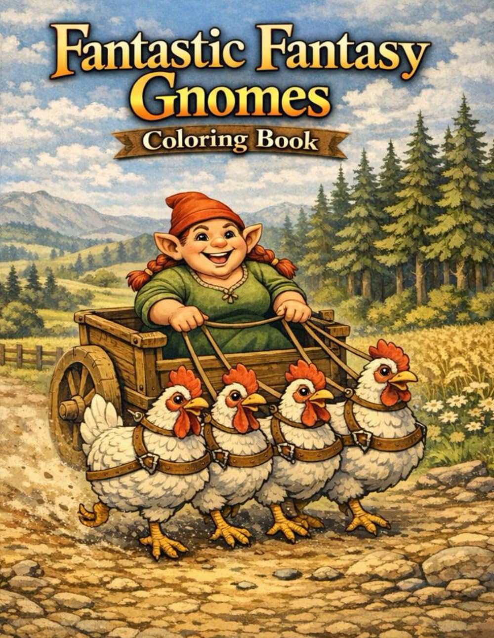 Fantastic Fantasy Gnomes: Coloring Book (Fantastic Fantasy Coloring Books)