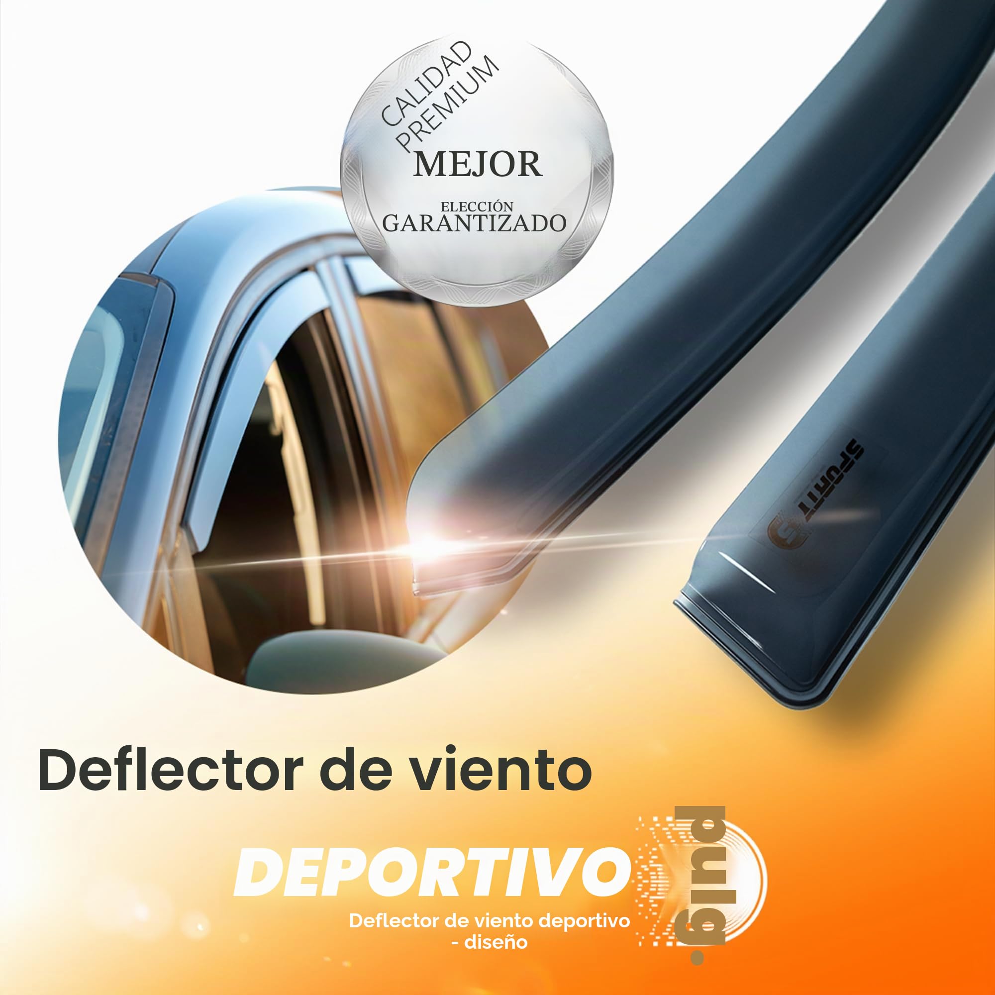 M MOTOS Deflectores de viento deportivo Deflector de lluvia para Volkswagen Transporter T5 2003-2015 Duraderos y Robustos, Deflector de Lluvia, Reducción de Ruido y Turbulencias del Aire, Fácil Instal