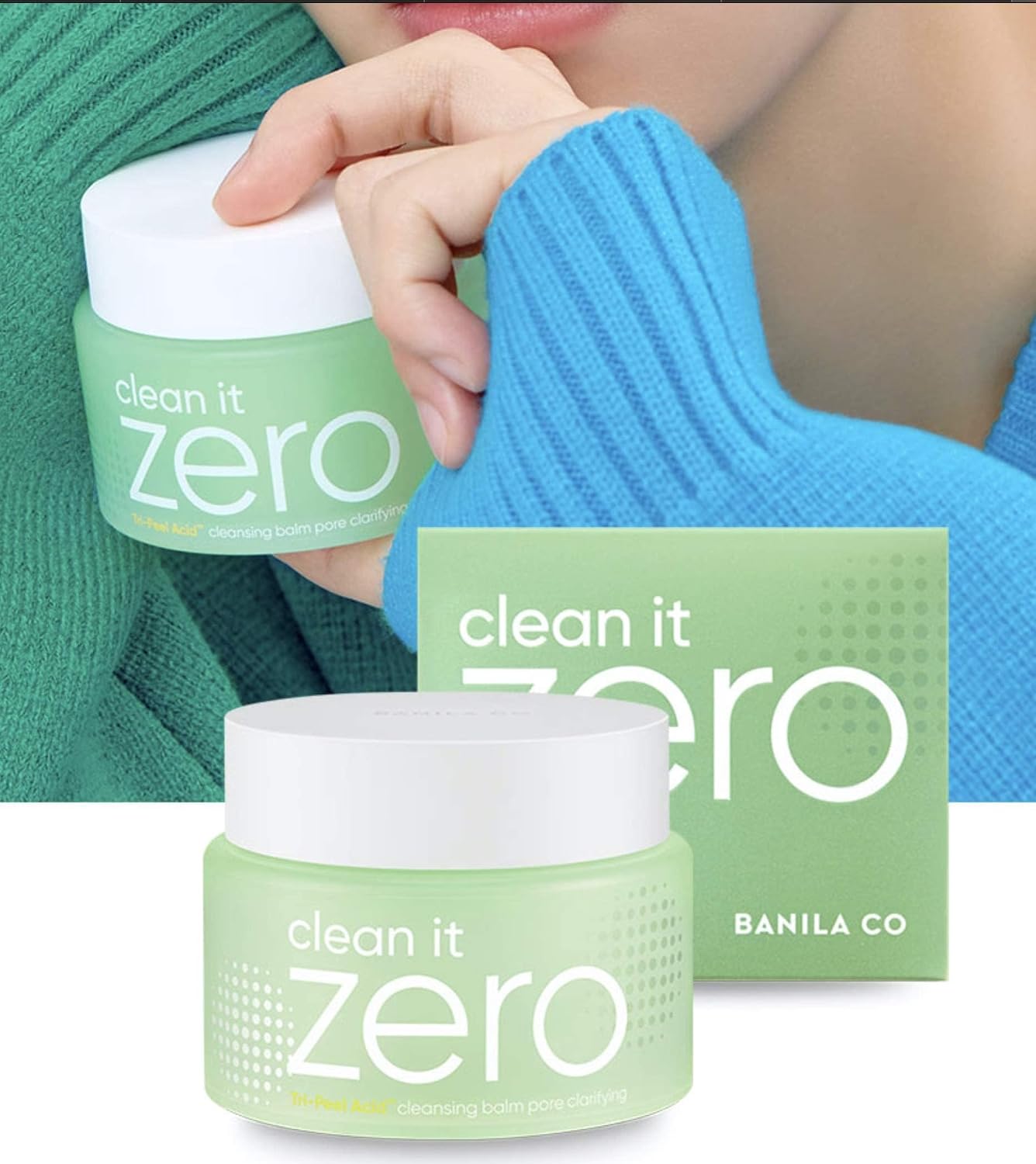BANILA CO Clean it Zero Pore Clarifying Cleansing Balm | Korean Makeup Remover, Facial Cleanser Wash for Oily and Acne Prone Skin | Vegan | Made with AHA-PHA & Tea Tree Extract (100ml / 3.38 fl. oz)