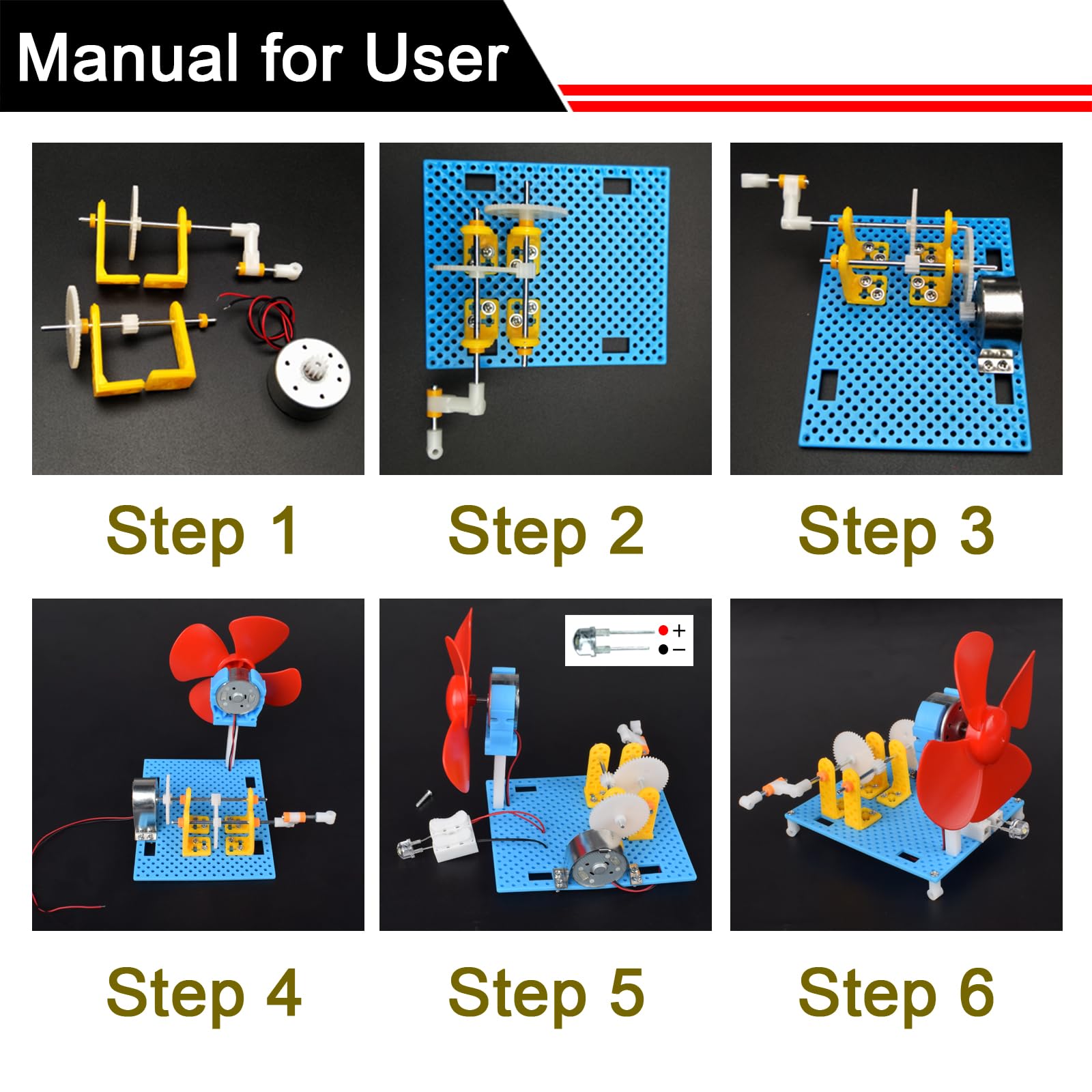 Amazon.com: EUDAX DIY Dynamo Lantern Educational STEM Building Toy