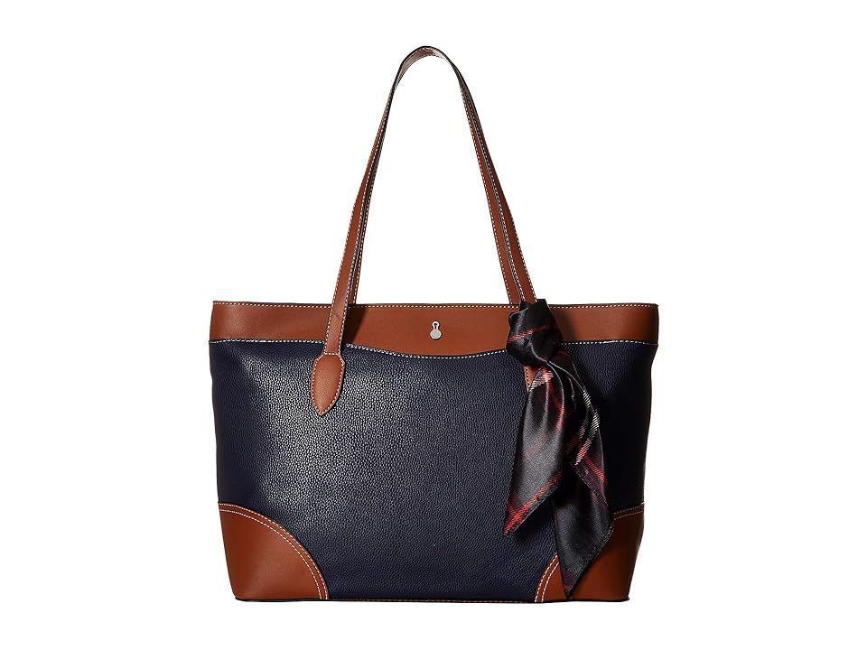 

London Fog Kate Tote (Navy) Tote Handbags