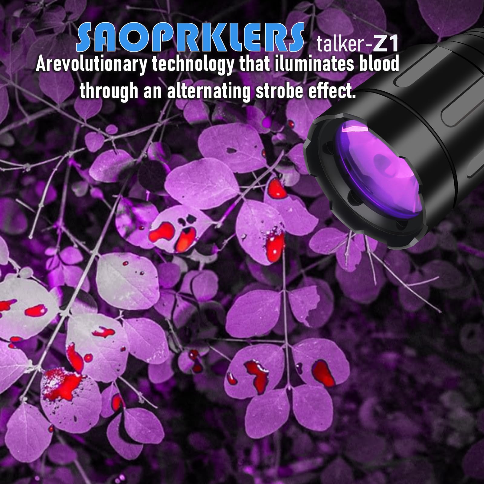 SAOPRKLER Stalker-Z1 - Linterna de luz de seguimiento de sangre de ciervo de alta definición, accesorios de caza de ciervos, regalos para hombre