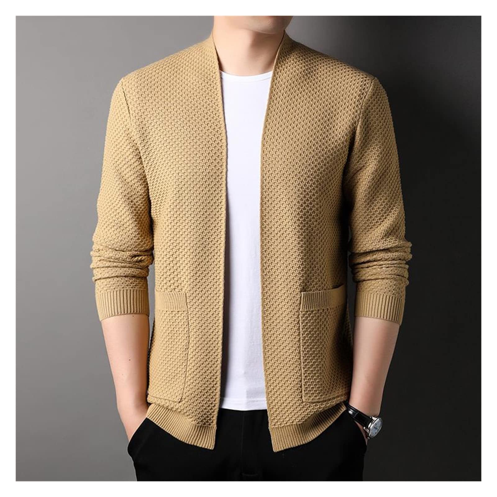 Pull graphique d'exception veste cardigan en tricot aux finitions soignées taille XXXL