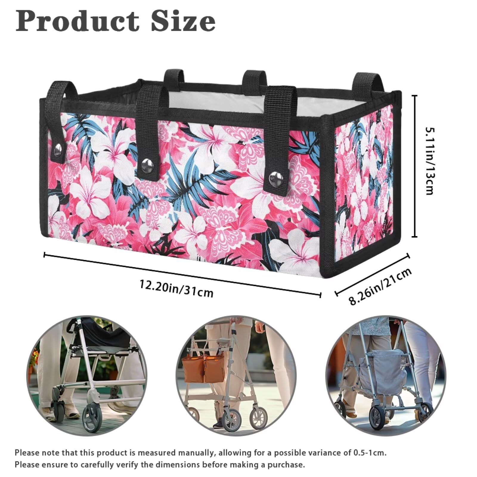 Walker Basket - Tropical Floral Under Seat Bag -6 Walker Basket - Tropical Floral Under Seat Bag -6