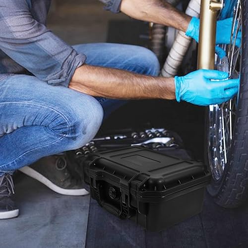 Miniatura 5 de VALICLUD Caja de herramientas de plástico pequeña portátil Almacenamiento resistente al agua Herramientas de mano Estuche de transporte compacto