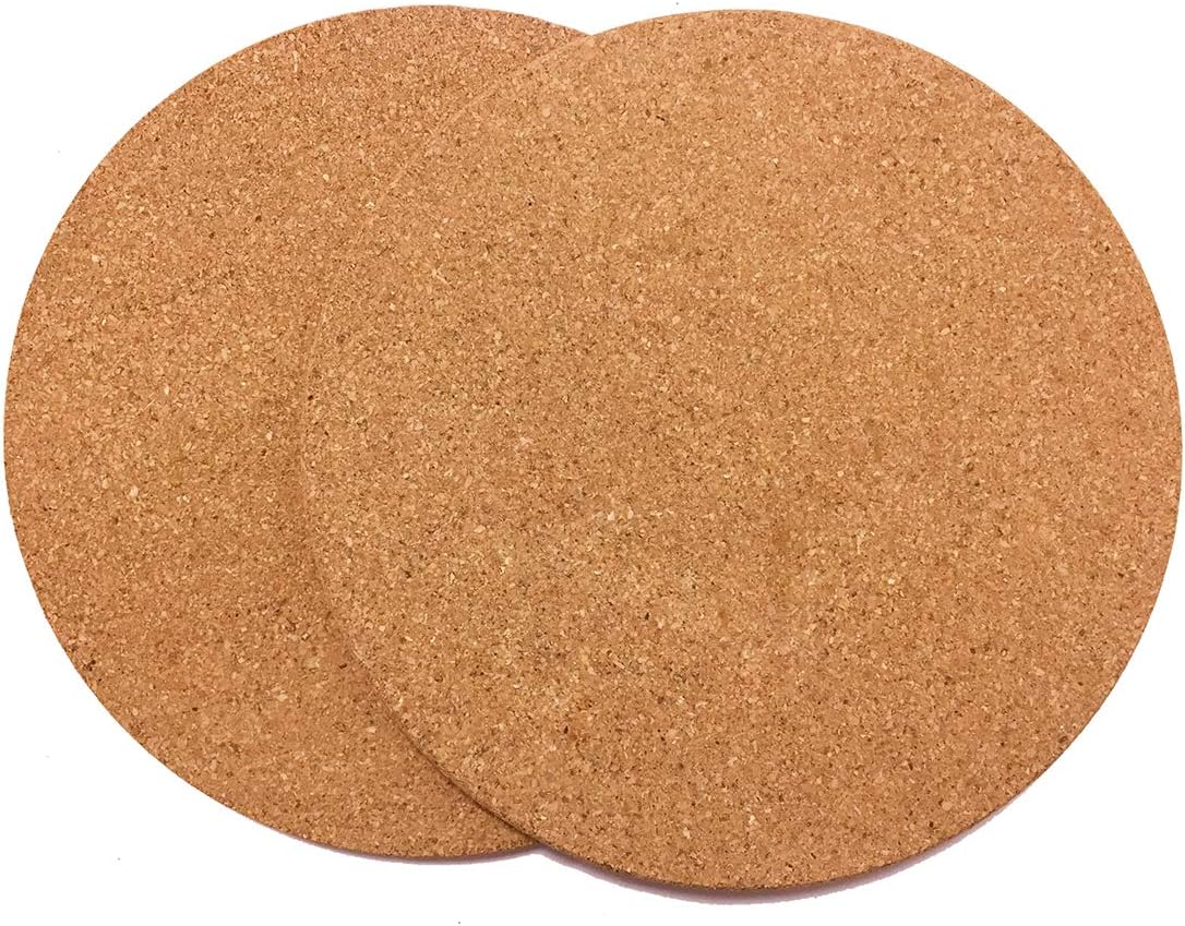 Cork Trivets Round, 8.66-Inch Each, Set of 2 (8.6)
