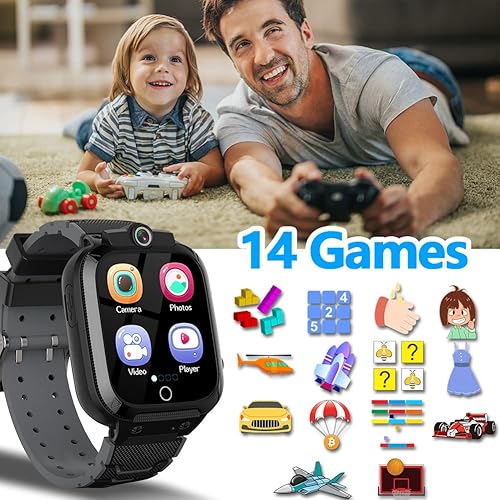 Miniatura 3 de OVV Reloj inteligente para niños y niñas con doble cámara grabación de video 14 juegos de rompecabezas reproductor de música linterna despertador