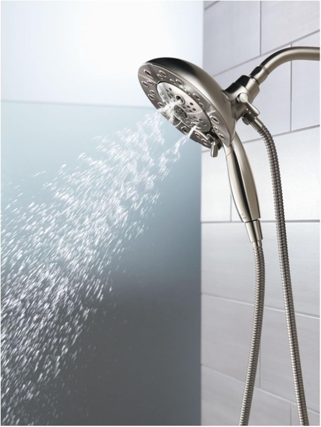 Delta 58480-PK 1.75 GPM In2ition 2-in-1 Multi Function Shower Head and Handshower with H2Okinetic Technology and Touch-Clean Technologies - Limited