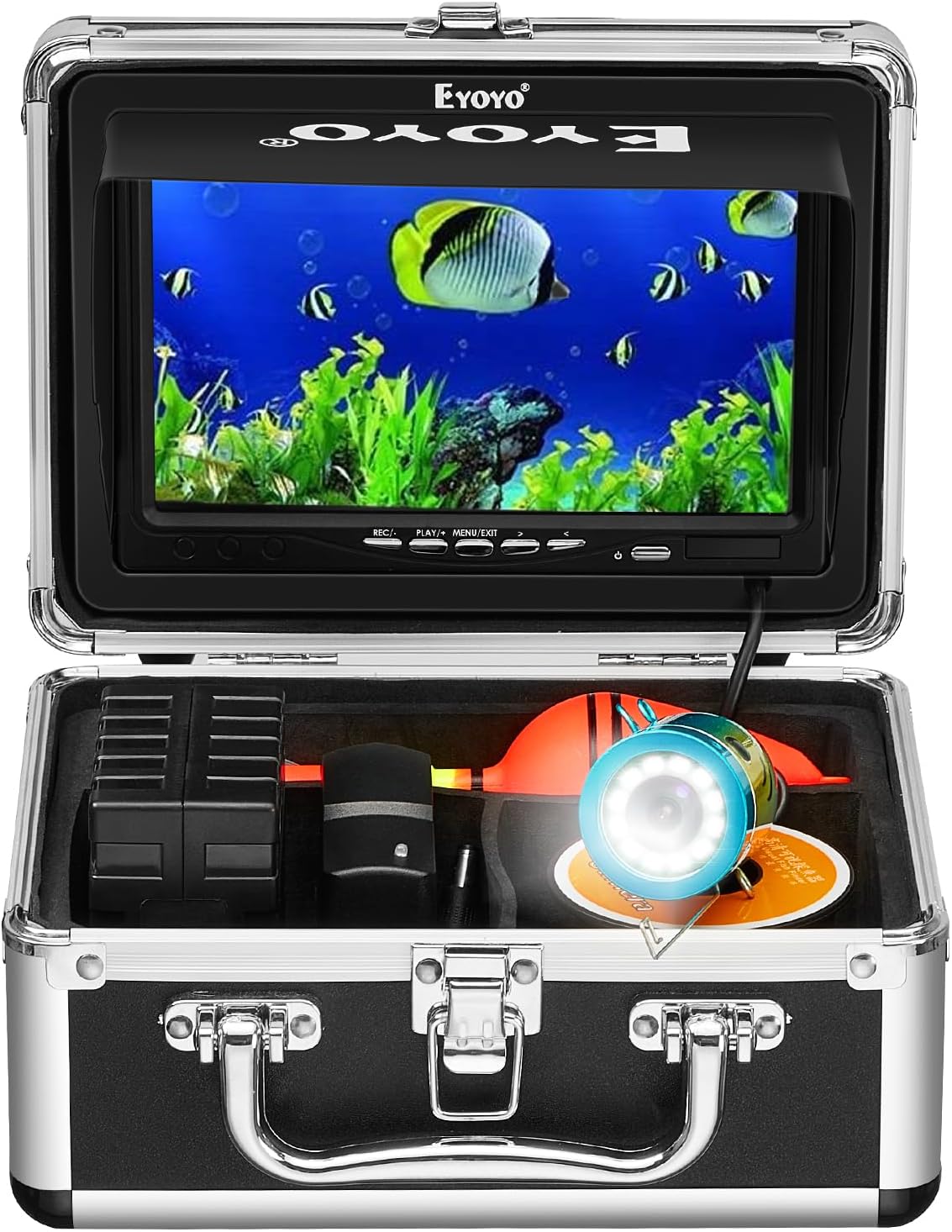 Eyoyo Underwater Ice Fishing Camera 1000TVL Fish Camera for Sea River Ice Fishing w/ 15m Cable 7 inch LCD Color Monitor