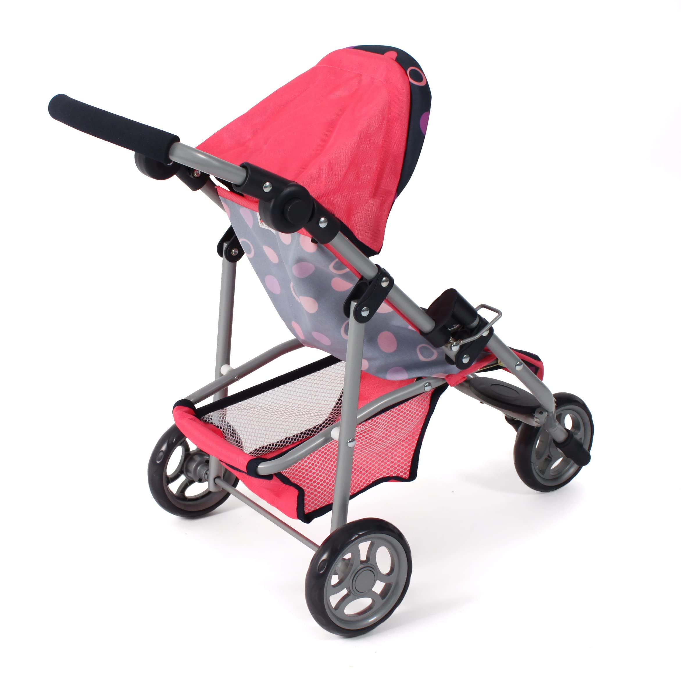Bayer Chic Cochecito Lola Joggy Para Muñecas De Hasta 50 Cm – Gris, Manillar Ajustable De 33 A 62 Cm, Capota Plegable Y Cinturón De Seguridad, Para Peques De 3 A 5 Años