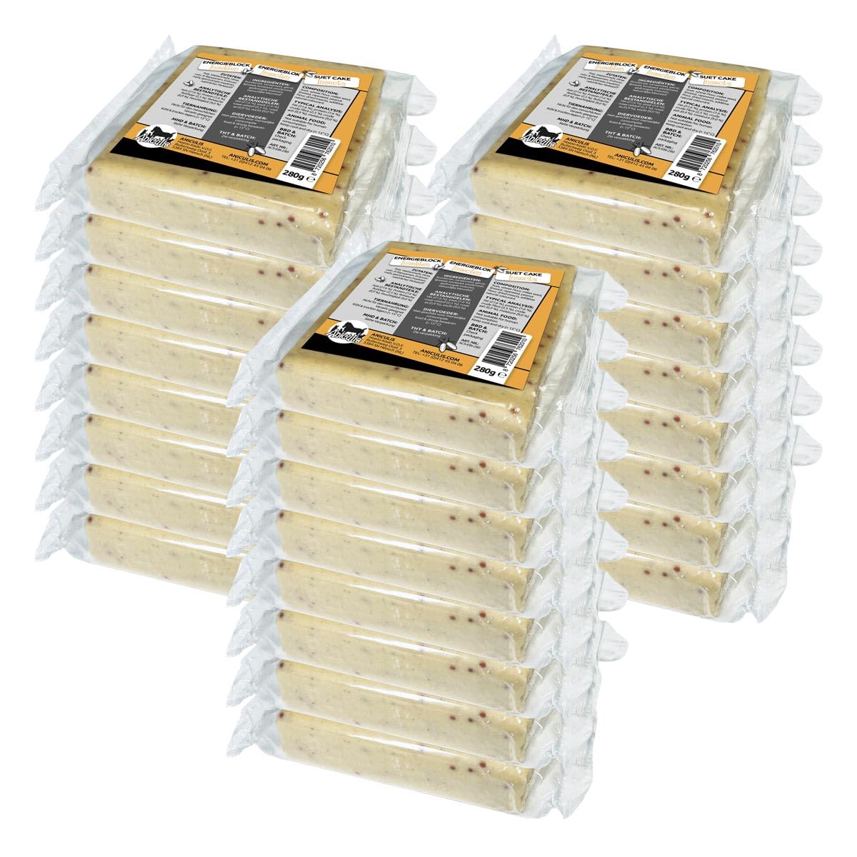 Energieblock mit Insekten, Vogelfutter, Premium-Qualität für Gartenvögel - MultiPack XL (24 x 280g)