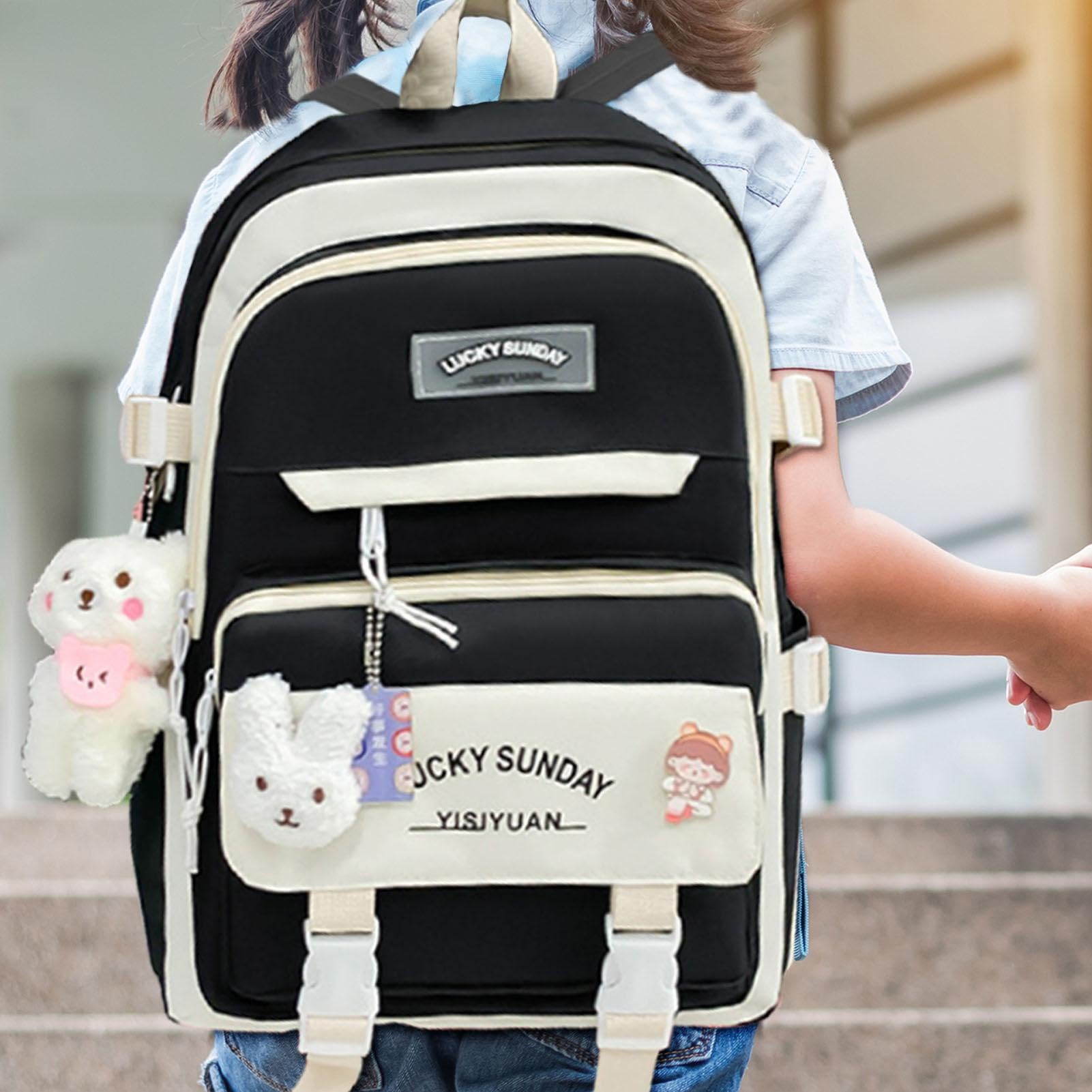 Kit Escolar Juvenil Set Combinado Mochila, Macuto Y Bolso Tote