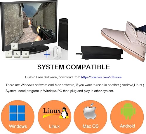 Miniatura 5 de iKKEGOL Pedal USB óptico digital actualizado 2023, control de juego con interruptor de pie único, teclado de mouse con interruptor de pie