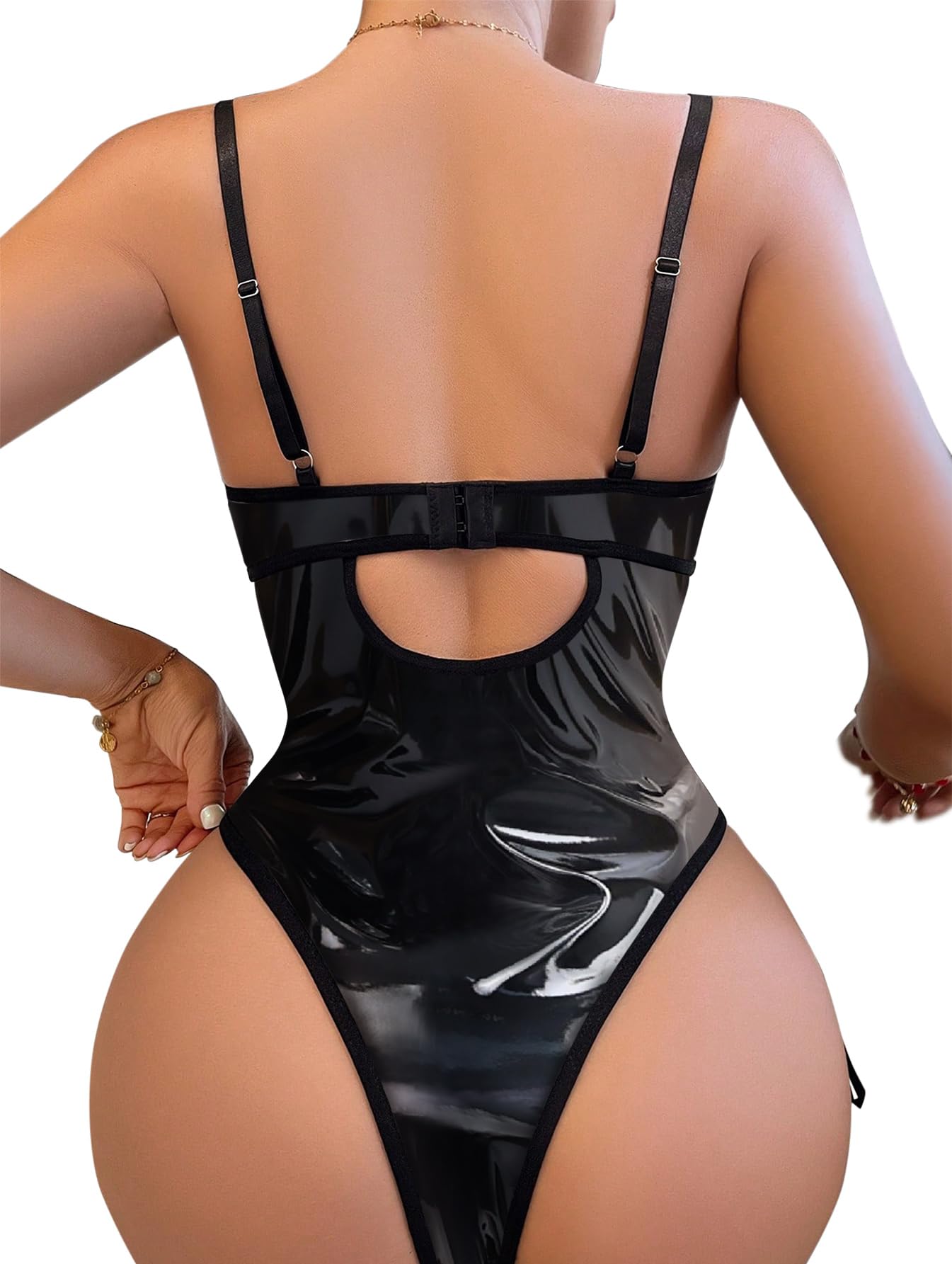 Lilosy Sexy Lace Up Floral Garter Underwire Teddy Bodysuit Lingerie Belt Women Top One Piece