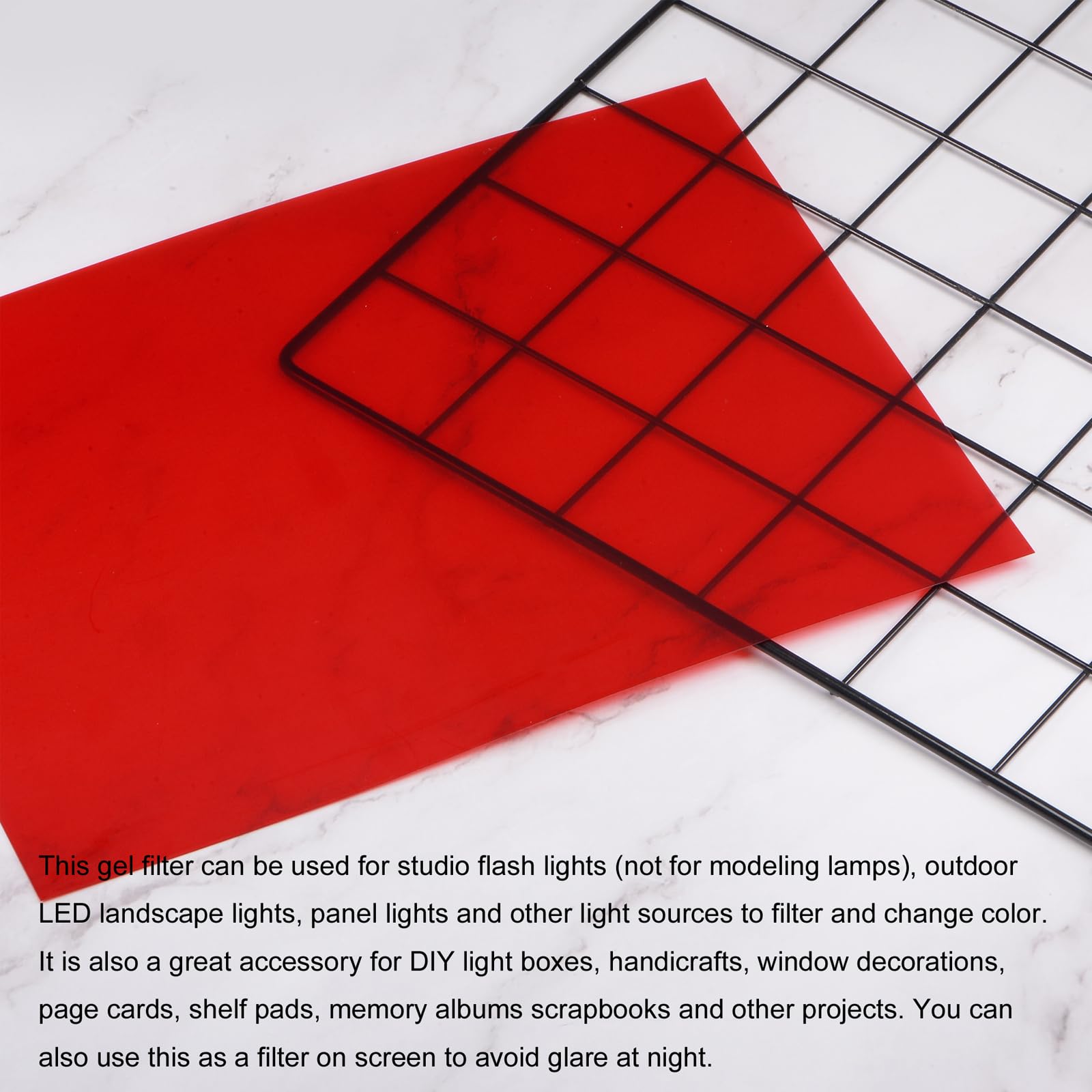 2 Filtri Gel Illuminazione Arancione 85C 100x100 Cm – Per Studio Foto, LED E Progetti Creativi