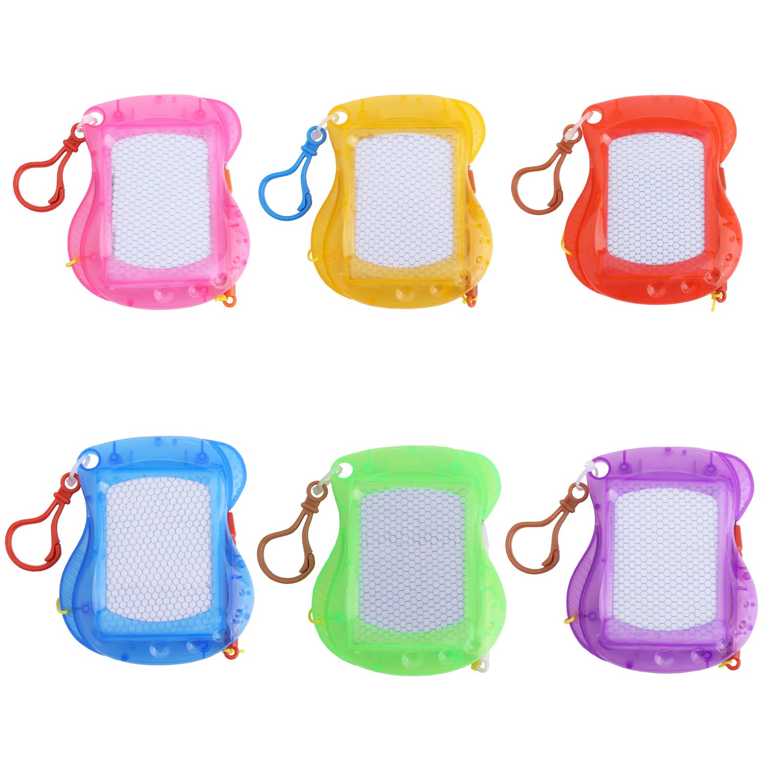 lasuroa 6pcs Mini Magnetic Drawing Board for Kids, Plastic Cute Small Magnetic Writing Board Etch a Sketch for Kids Toddler Classroom Reward Party Gift