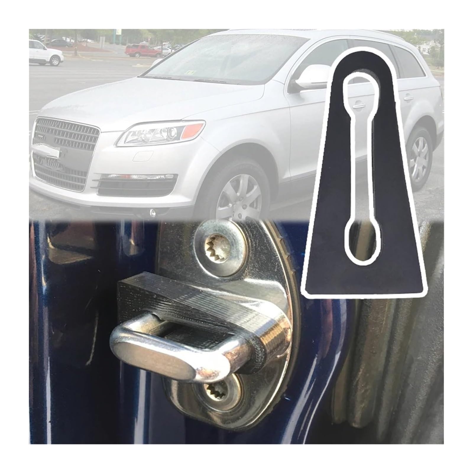 Qwqaab One Color Car Tailgate Lock For Q7 4L 4M 2006-2019 Car Sound Deadener Damper Door Lock Buffer Deadening Damping(8Pcs)