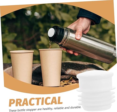 Miniatura 7 de Cabilock 40 Pcs Bottle Stopper Insulation Bottle Stopper Wooden Cork Stopper Wine Plug Warm Bottle Cork Termos Wine Bottle Toppers Birthday Wine