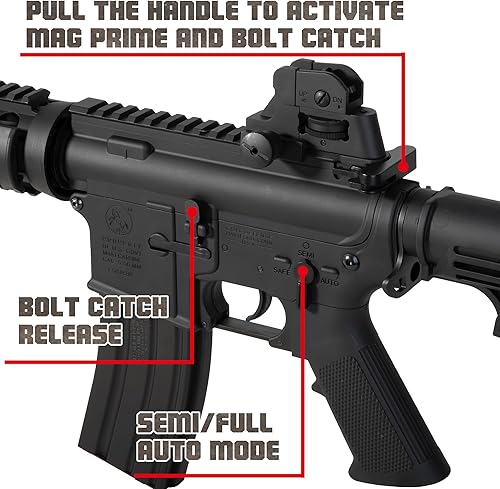 Miniatura 5 de EMERBU EMERBU - Pistola de bolas de gel de grado profesional M4A1 actualizado por EMERBU  Cuerpo de metal y nailon  Alta potencia de 11.1 V  Juego