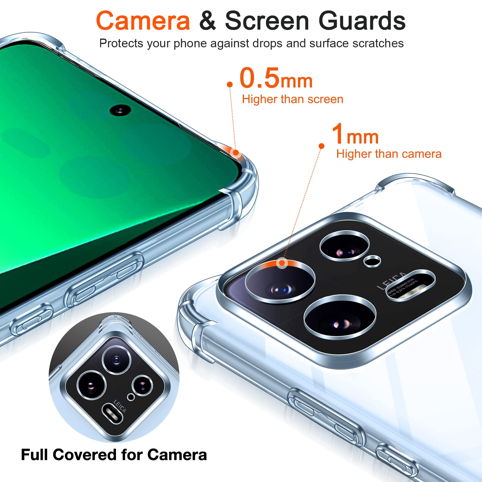 ACRONIX Cover in Silicone Per iPhone 14(6.1),con 1 Pellicola Vetro TePerato,orbido Silicone