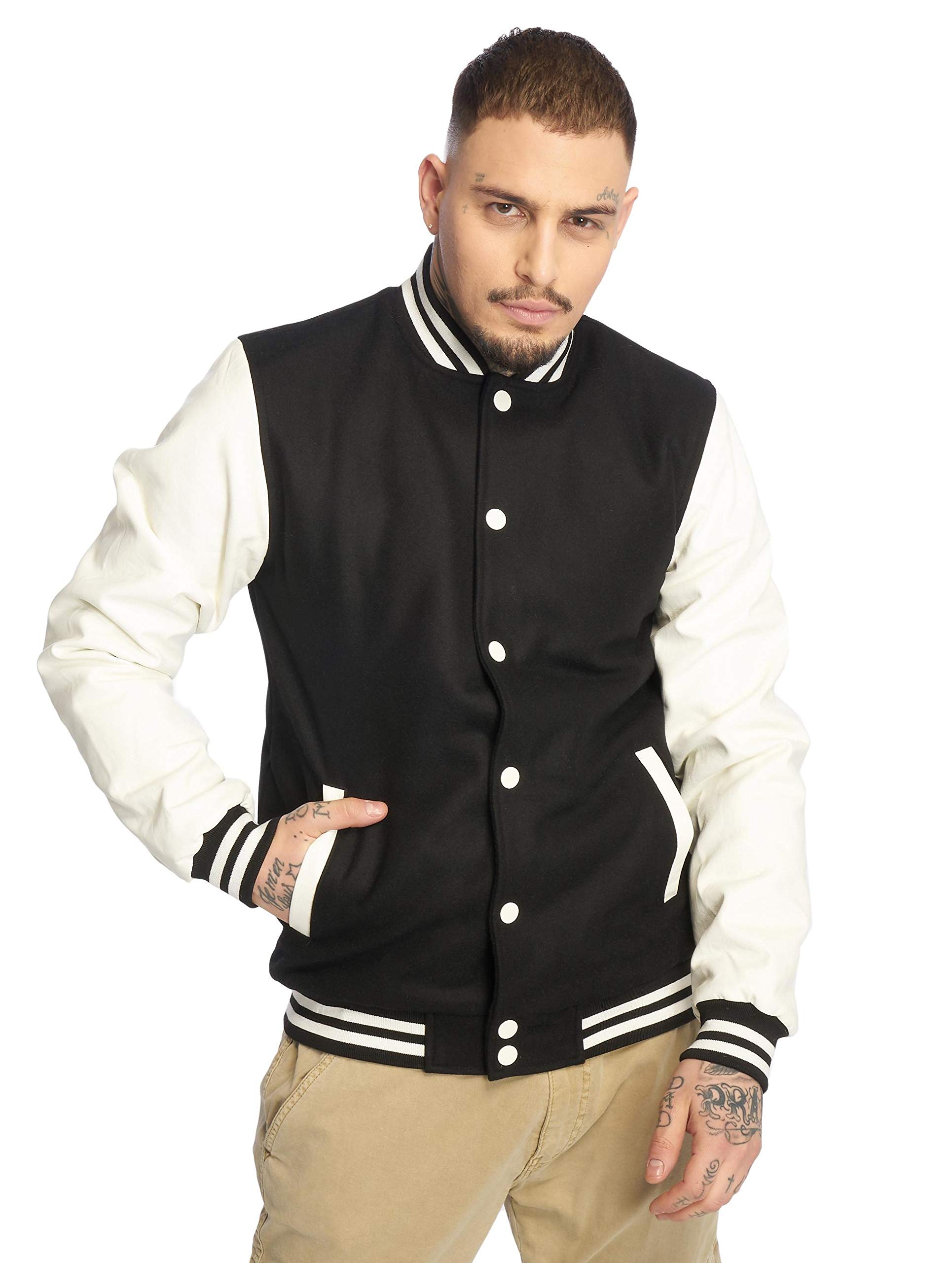 Urban Classics Men Jackets/College Jacket Oldschool Black - 67414 M