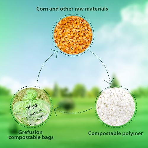 Miniatura 12 de GreFusion Bolsas de basura compostables, pequeñas de 2.6 galones, 270 unidades, 0.72 mils de grosor, ecológicas, certificación ASTM D6400 y BPI