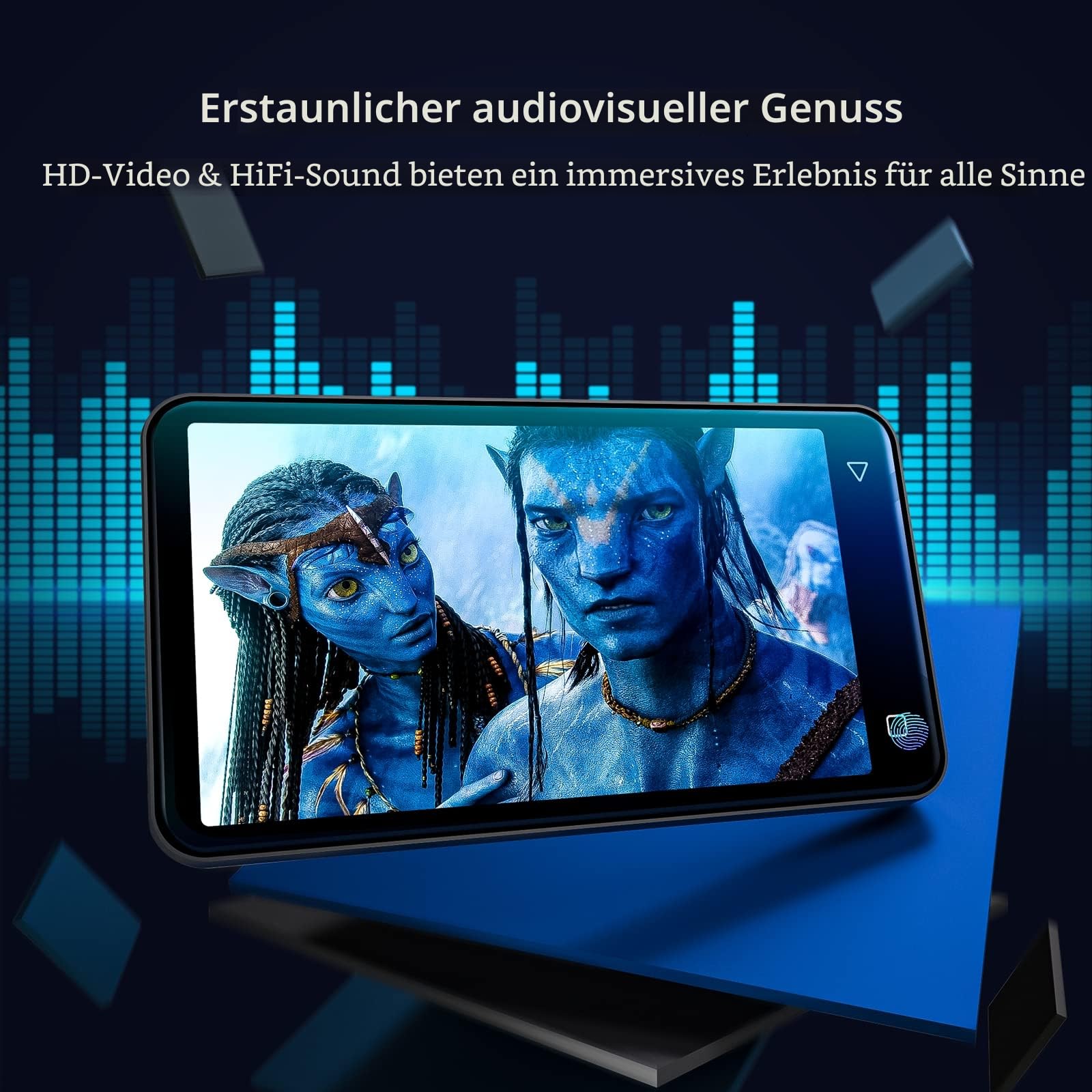 innioasis 80 GB MP3-Player mit Bluetooth und WLAN, MP3-Player, Amazon-Musik, hörbar, Apple Music, 4 Zoll Touchscreen, Android-Streaming, MP3, MP4-Player für Kinder (schwarz)