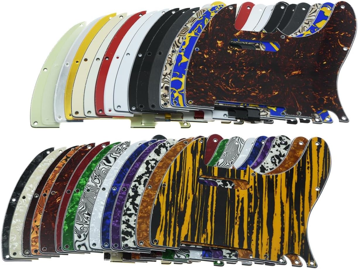 KAISH 8 Hole Tele Style Pickguard TL Guitar Pick Guard Scratch Plate for Tele/Telecaster Tawny Stripe image 4