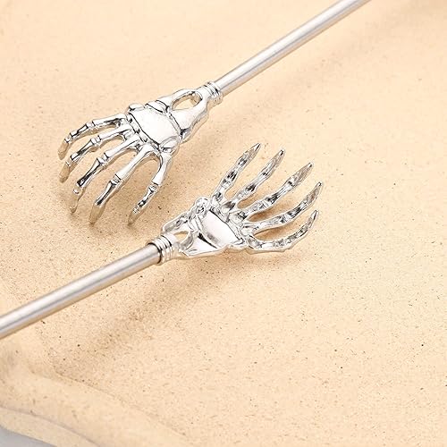Miniatura 3 de DOCCESTU Rascador de espalda de acero inoxidable, súper portátil, retráctil, raspador de espalda para hombres y mujeres, herramienta de masaje
